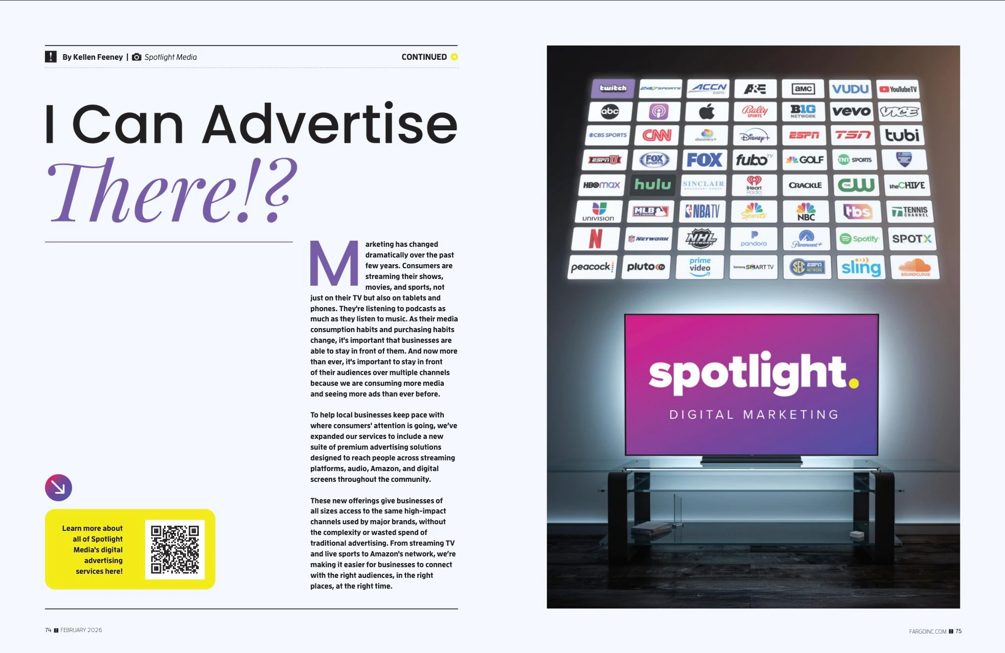 I Can Advertise There?!. Fargo INC! February 2026; original photography, page design and credits.